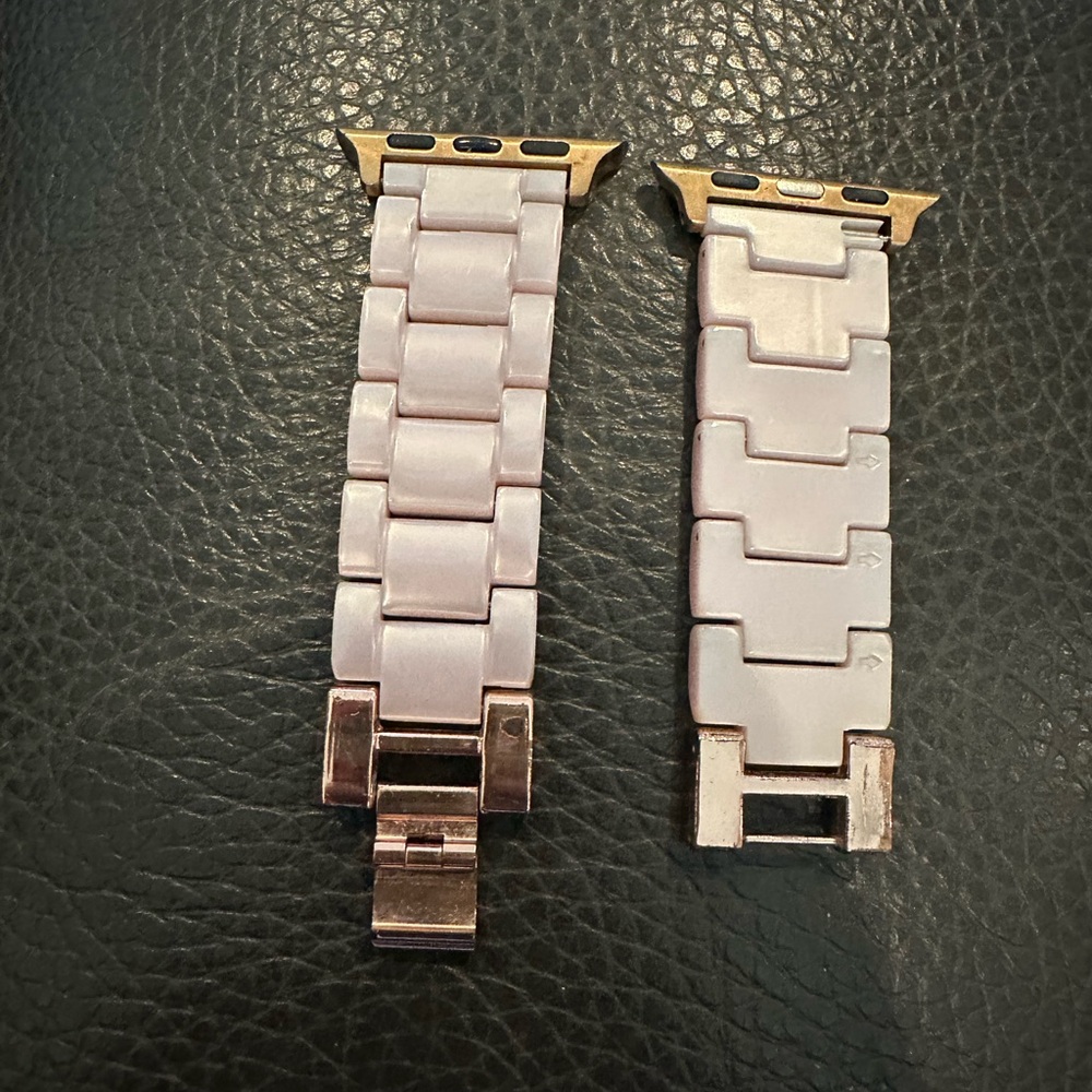 Light Pink and Rose Gold Apple Watch Band